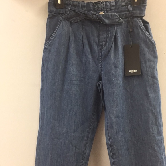 Hudson High Rise Belted Paper Bag Pants 16 (Girl) - Picture 1 of 8